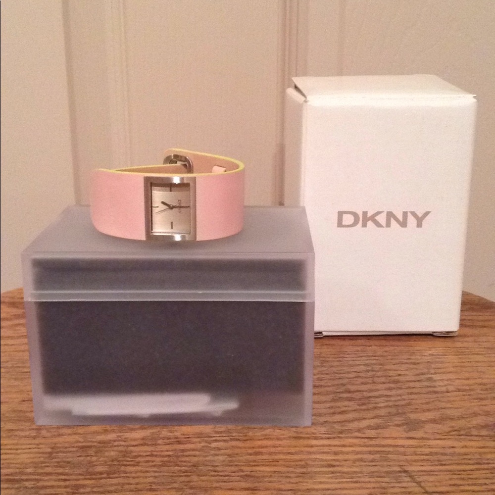 DKNY Light Pink Leather Watch